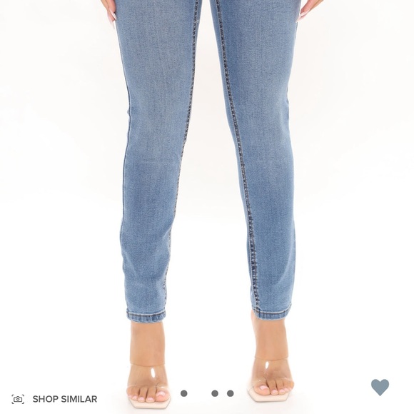 Fashion Nova Angela Exposed Button Skinny Jeans - Picture 2 of 4